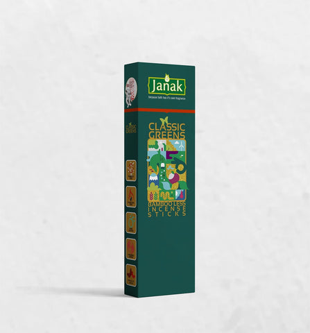 Janak Classic Bambooless Green Dhoop Sticks